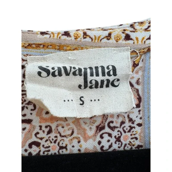 Savanna Jane Boho-Chic V Neck Embroidered T-Shirt Dress 100% Rayon Size S - Picture 8 of 16